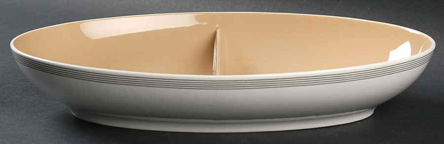 Fan Tan 11" Oval Divided Vegetable Bowl by Franciscan-1