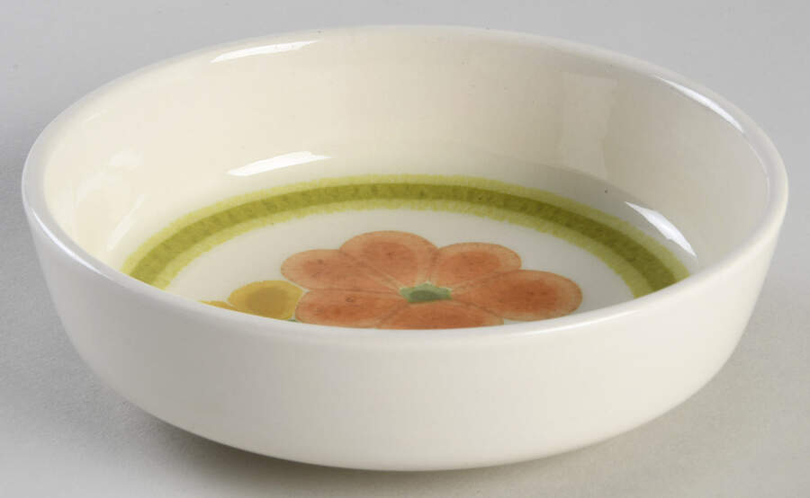Floral (England, Coupe Shape) Fruit/Dessert (Sauce) Bowl by Franciscan-1