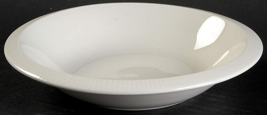 Floral Sculptures White Rim Soup Bowl by Franciscan-1