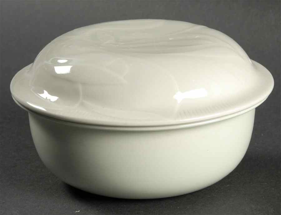 Floral Sculptures Celadon Individual Casserole & Lid by Franciscan-1