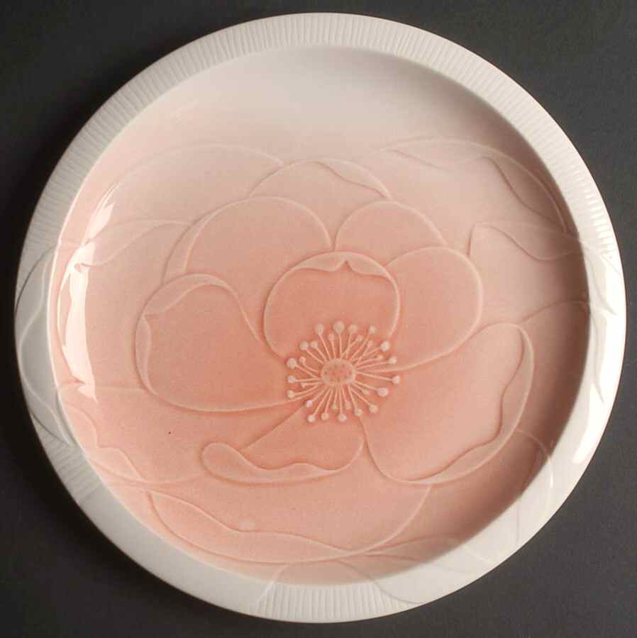 Floral Sculptures Pink Luncheon Plate by Franciscan-1