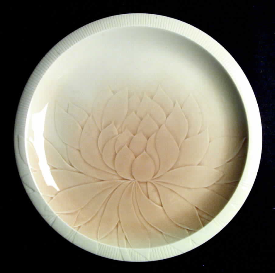 Floral Sculptures Peach Dinner Plate by Franciscan-1