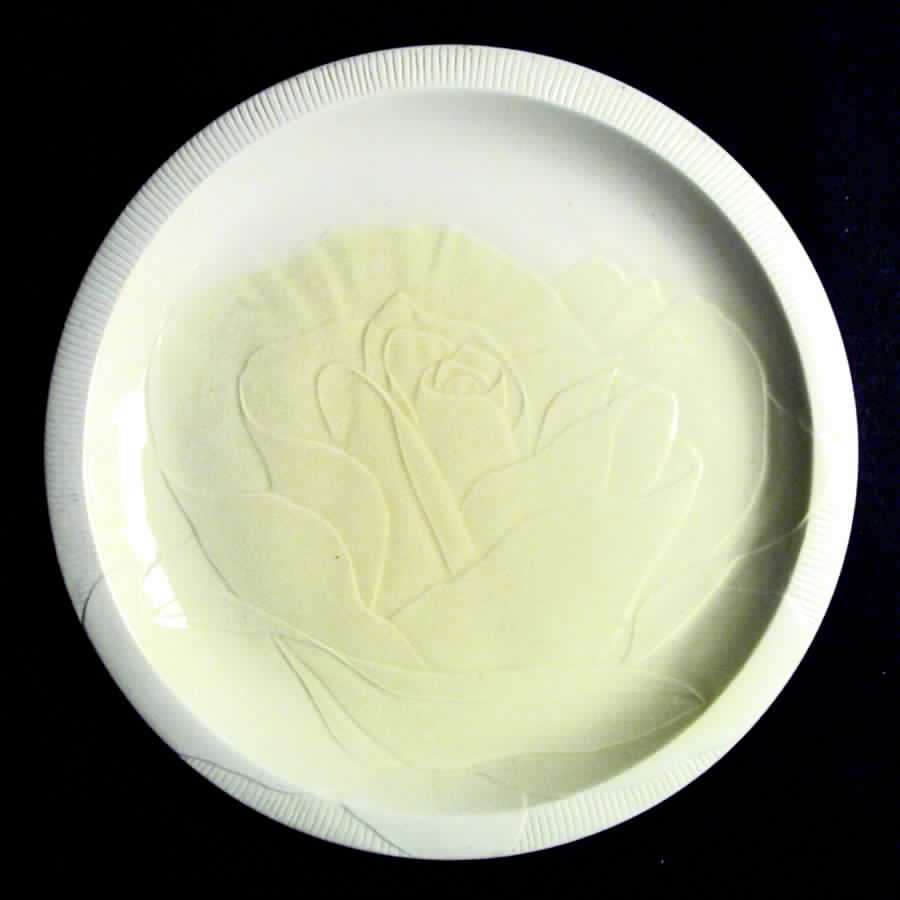 Floral Sculptures Yellow Dinner Plate by Franciscan-1
