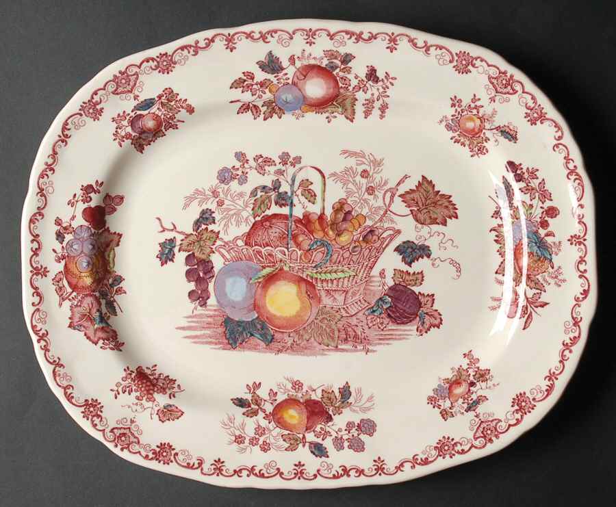 Fruit Basket 13" Oval Serving Platter by Franciscan-1