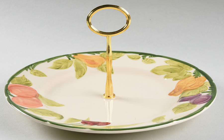 Fresh Fruit Round Serving Plate with Handle (DP) by Franciscan-1