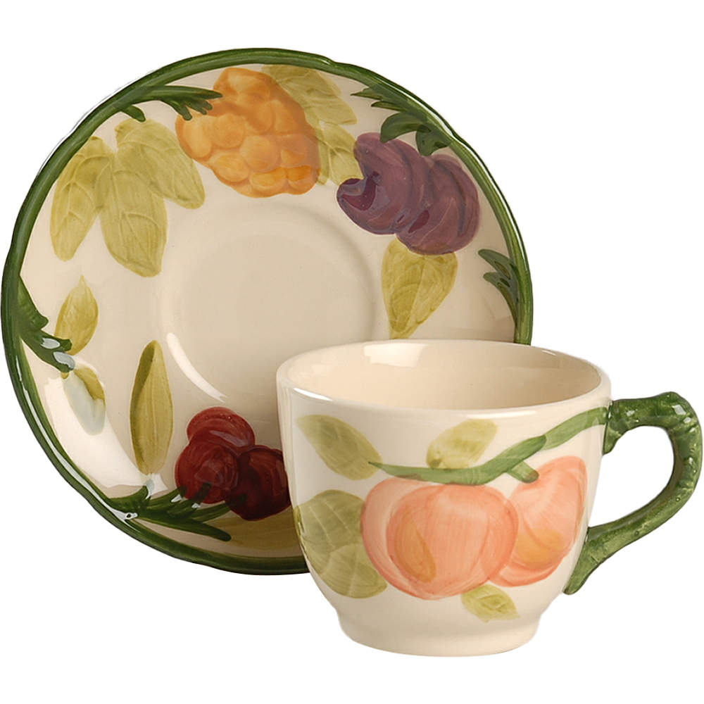 Fresh Fruit Flat Cup & Saucer Set by Franciscan-1
