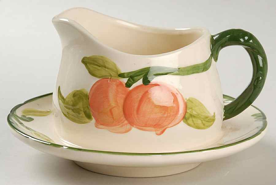 Fresh Fruit Gravy Boat with Attached Underplate by Franciscan-1
