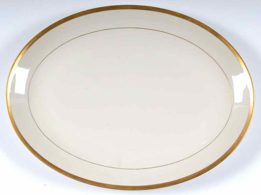 Gold Band (202 Encanto Coupe) 16" Oval Serving Platter by Franciscan-1