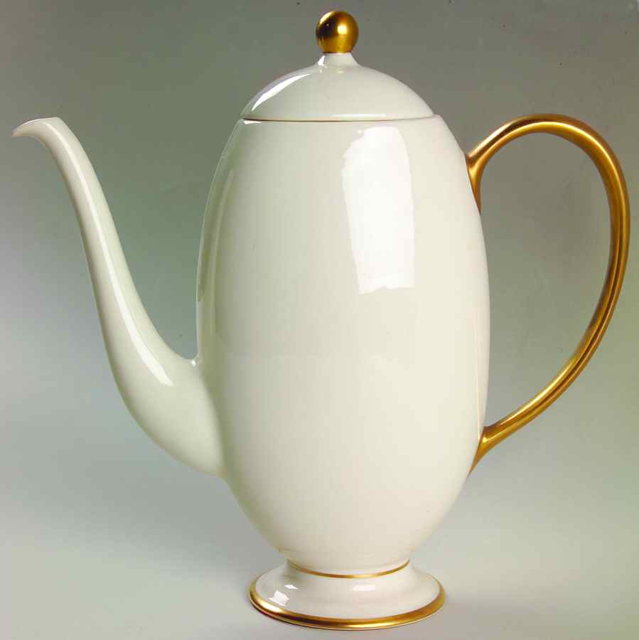 Gold Band (202 Merced Rim) Coffee Pot & Lid by Franciscan-1