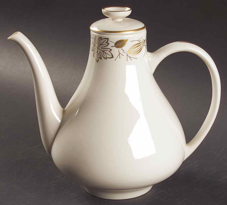 Gold Leaves Coffee Pot & Lid by Franciscan-1
