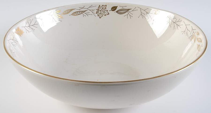 Gold Leaves 10" Large Salad Serving Bowl by Franciscan-1