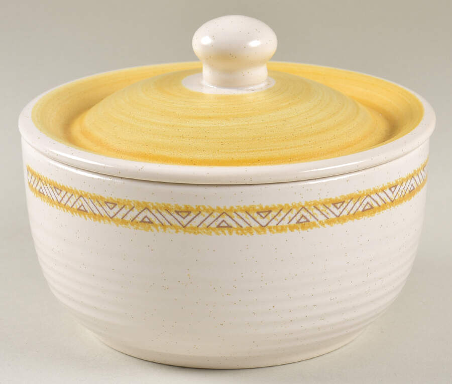 Hacienda Gold (USA) Sugar Bowl & Lid by Franciscan-1