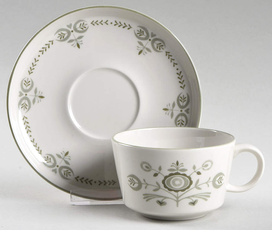 Heritage Flat Cup & Saucer Set by Franciscan-1