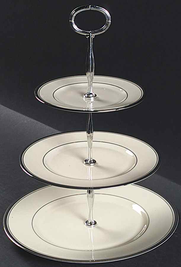 Huntington 13 7/8"-14 1/4" 3-Tiered Serving Tray(DP,SP,BB) HC by Franciscan-1