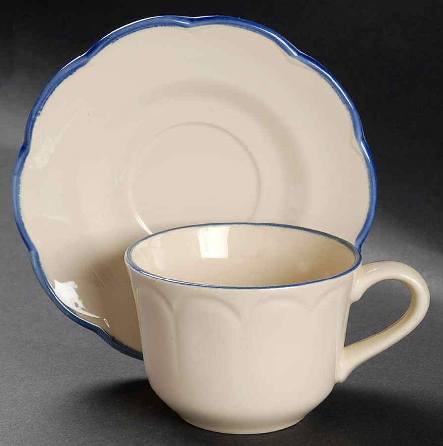 Intrigue Flat Cup & Saucer Set by Franciscan-1
