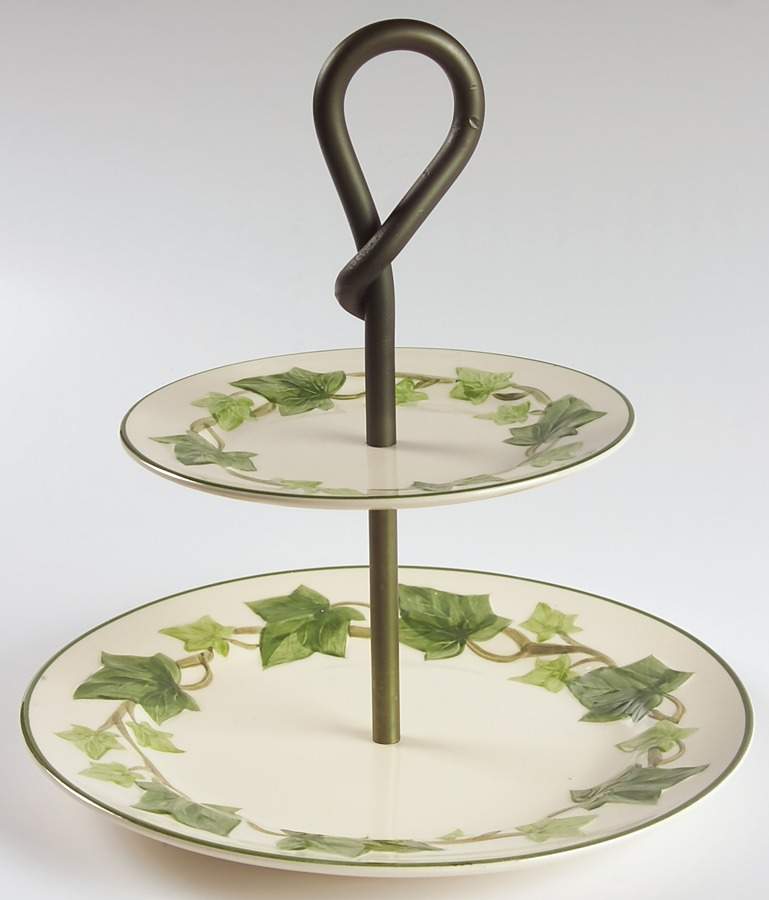 Ivy (American) 2 Tiered Serving Tray (Lunch & Bread/Butter Plate) by Franciscan-1