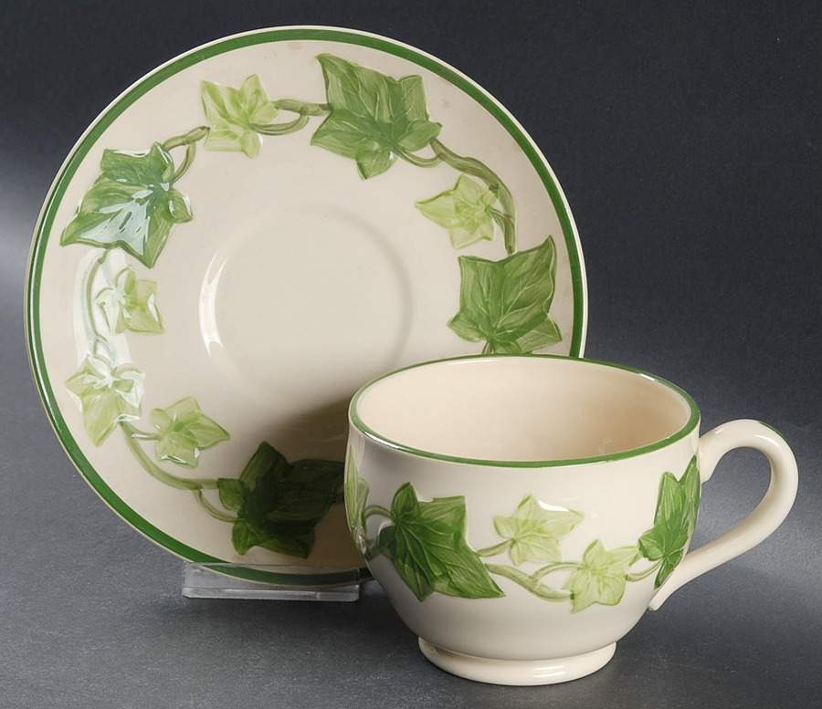 Ivy (American) Oversized Cup & Saucer Set by Franciscan-1