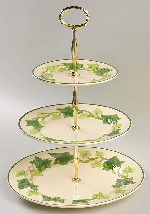 Ivy (American) 13 7/8"-14 1/4" 3-Tiered Serving Tray(DP,SP,BB) HC by Franciscan-1