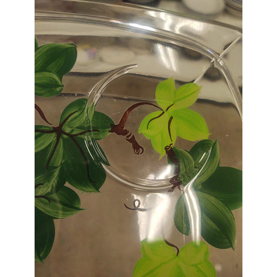 Ivy (American) Square Glass Snack Plate by Franciscan-1