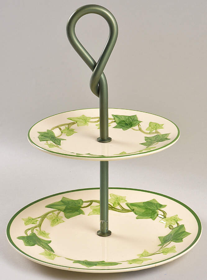 Ivy (American) 2-Tiered Serving Tray (Salad #1 & Bread/Butter #1) by Franciscan-1