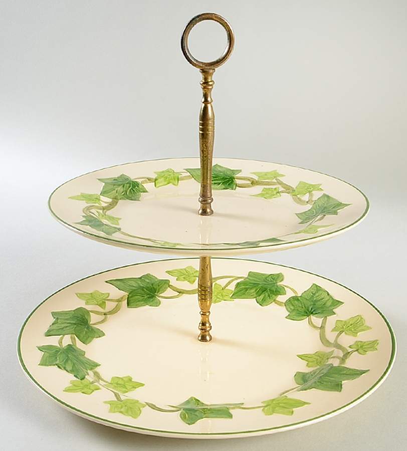 Ivy (American) 2 Tiered Serving Tray (Dinner & Salad Plate) by Franciscan-1