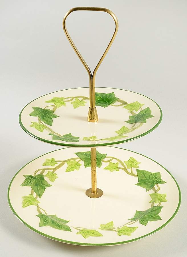 Ivy (American) 2-Tiered Serving Tray (Salad & Bread/Butter Plate) by Franciscan-1