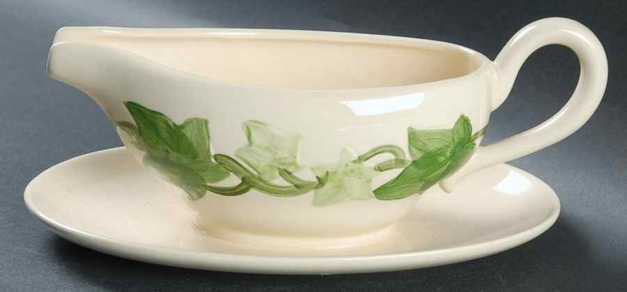 Ivy (American) Gravy Boat with Attached Underplate by Franciscan-1