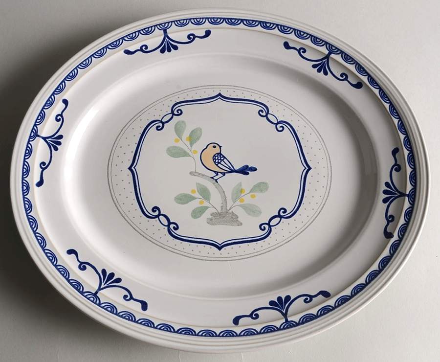 Love Bird 13" Oval Serving Platter by Franciscan-1