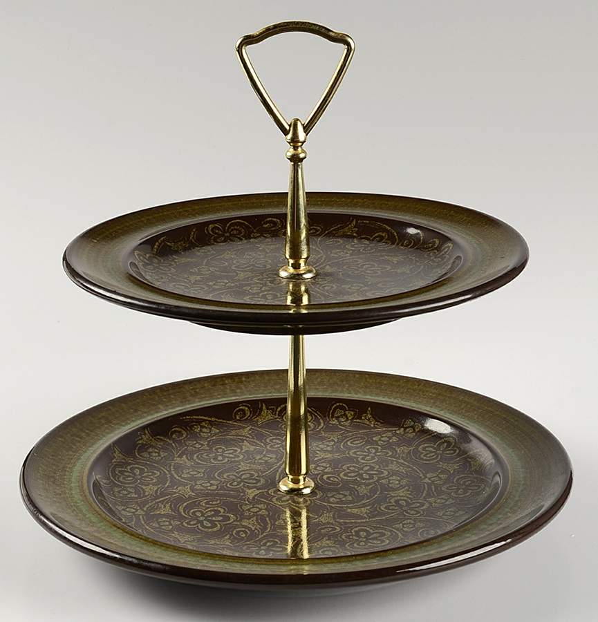 Madeira (USA) 2 Tiered Serving Tray (Dinner & Salad Plate) by Franciscan-1