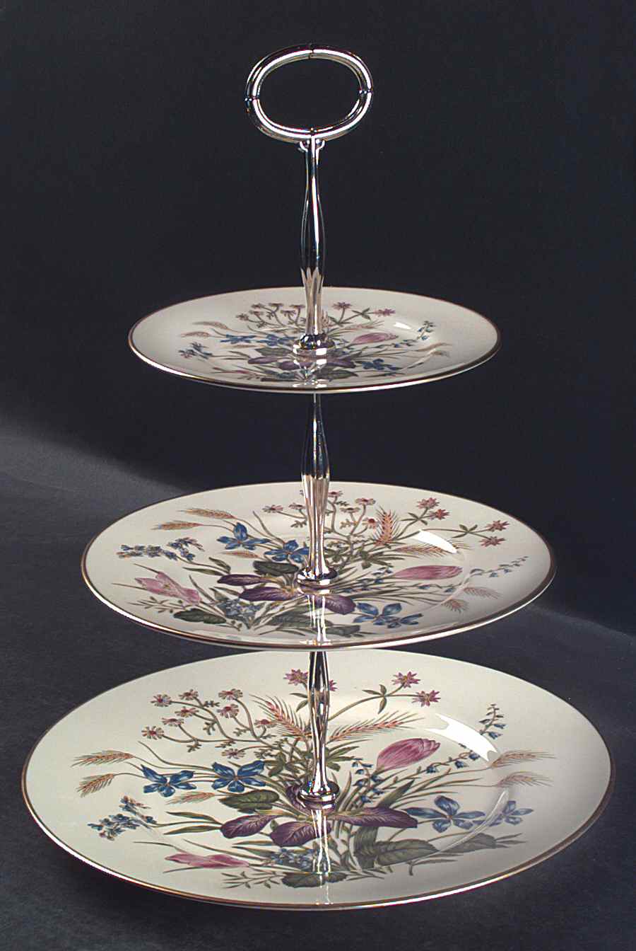 Mariposa 13 7/8"-14 1/4" 3-Tiered Serving Tray(DP,SP,BB) HC by Franciscan-1