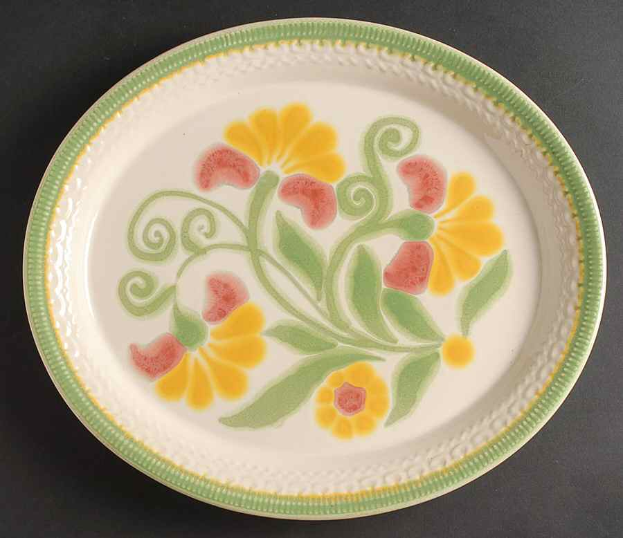 Maypole 14" Oval Serving Platter by Franciscan-1