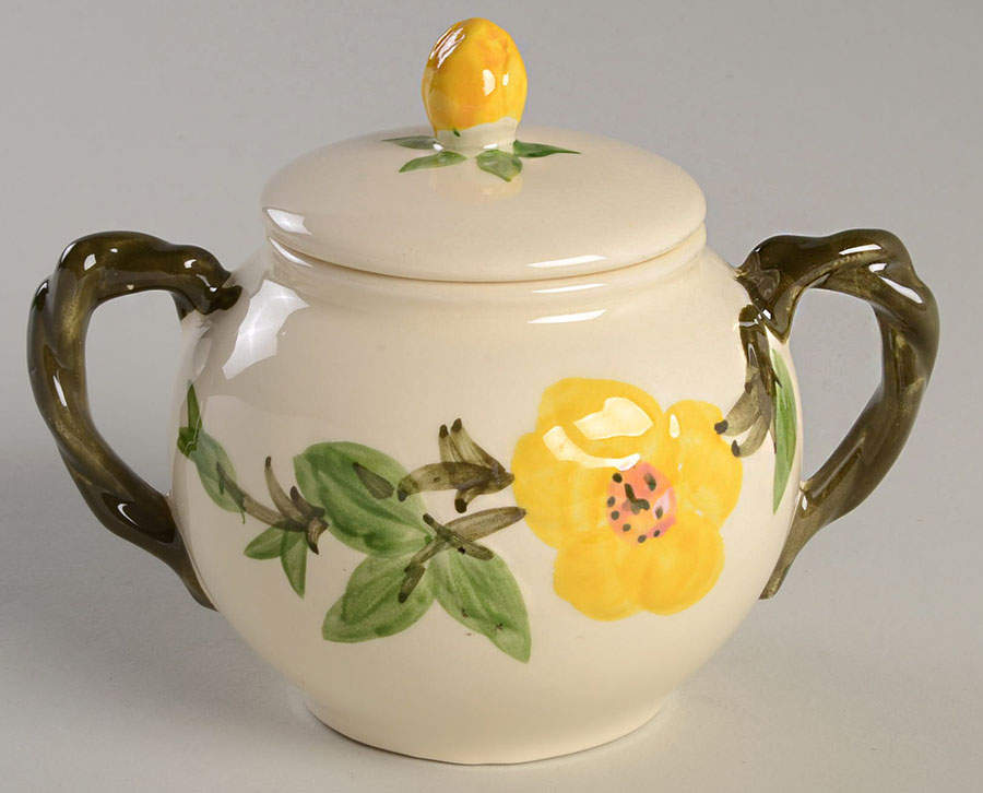Meadow Rose Sugar Bowl & Lid by Franciscan-1