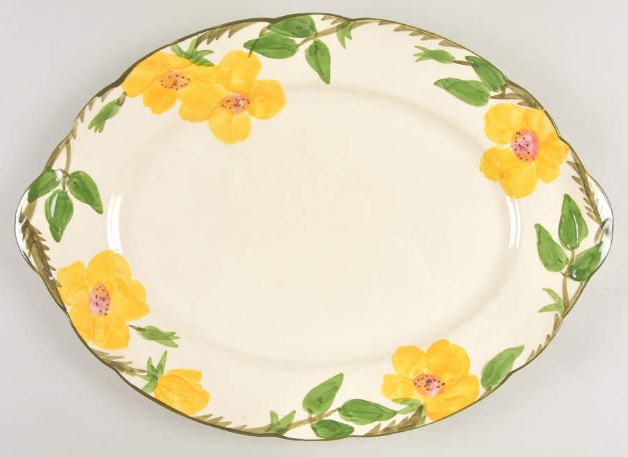 Meadow Rose 14" Oval Serving Platter by Franciscan-1