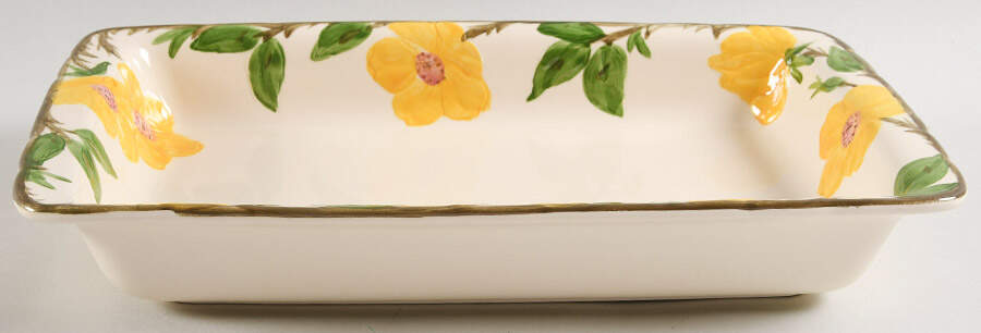 Meadow Rose Rectangular Microwave Baker by Franciscan-1