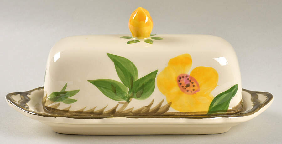 Meadow Rose 1/4 Lb Covered Butter Finial Top by Franciscan-1