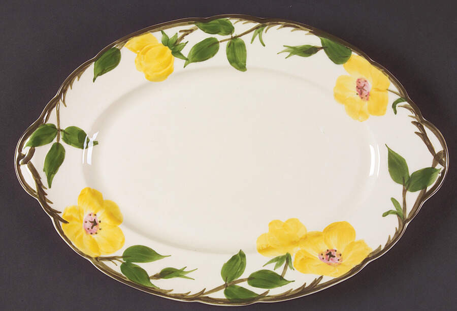Meadow Rose 12" Oval Serving Platter by Franciscan-1