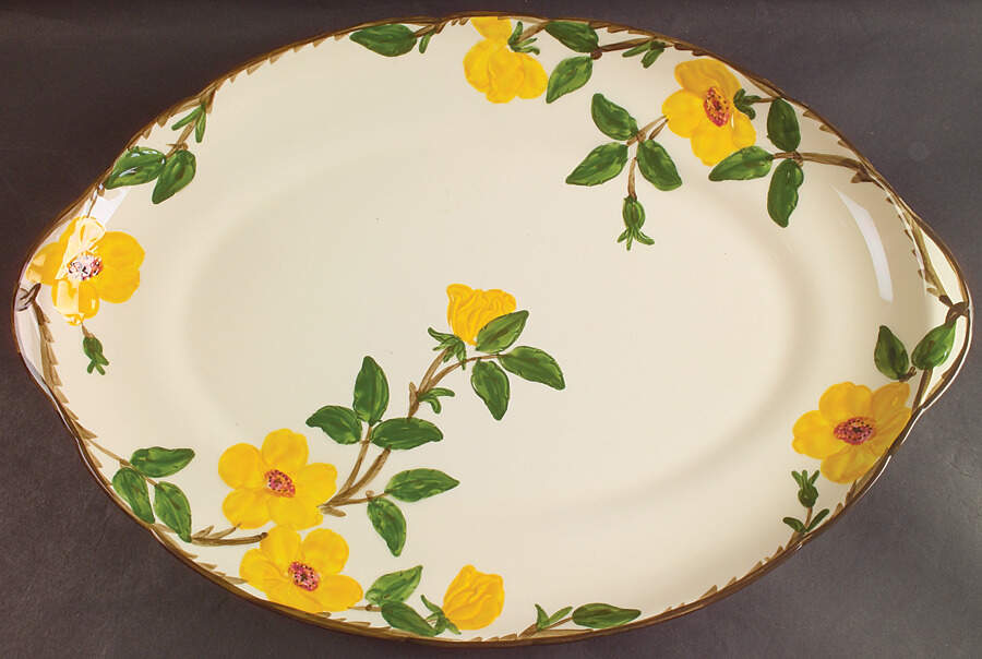 Meadow Rose 19" Oval Serving Platter by Franciscan-1