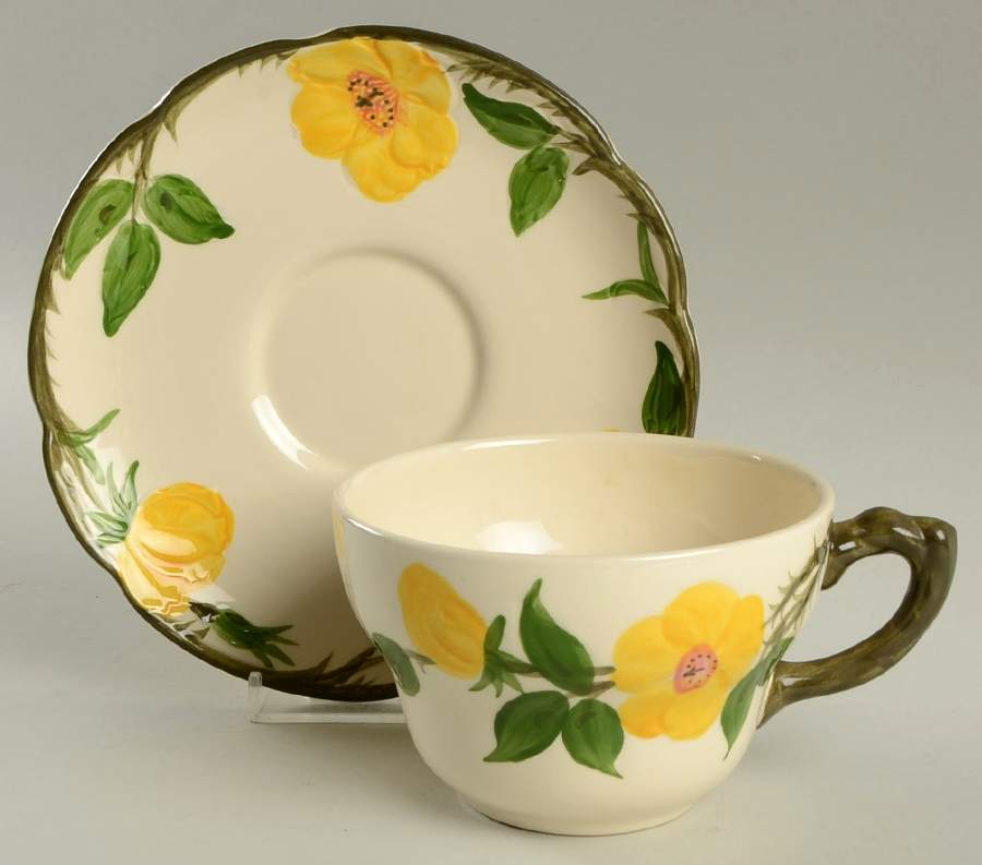Meadow Rose Oversized Cup & Saucer Set by Franciscan-1