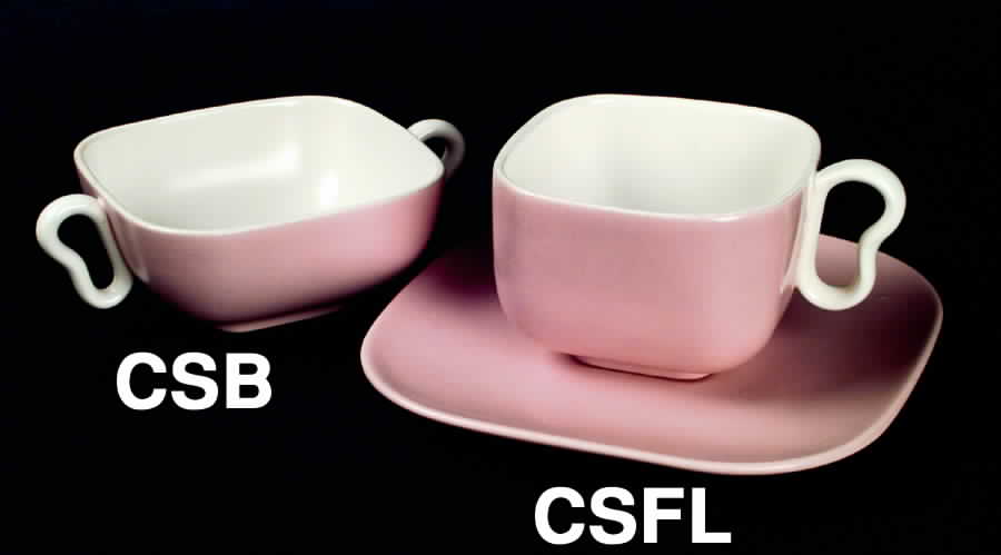 Metropolitan Coral Flat Cup & Saucer Set by Franciscan-1