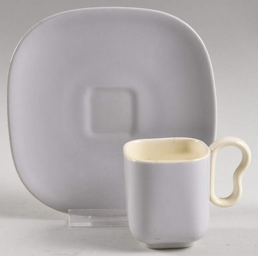 Metropolitan Gray Flat Demitasse Cup & Saucer Set by Franciscan-1