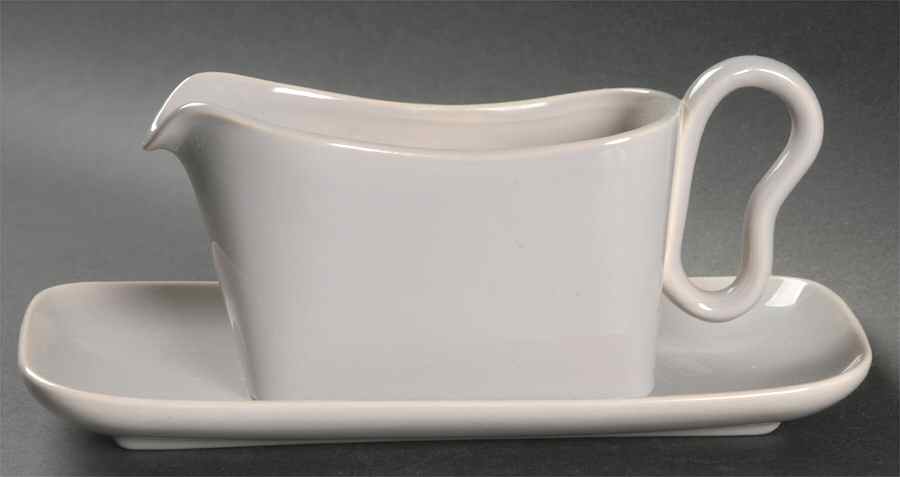 Metropolitan Gray Gravy Boat & Underplate by Franciscan-1