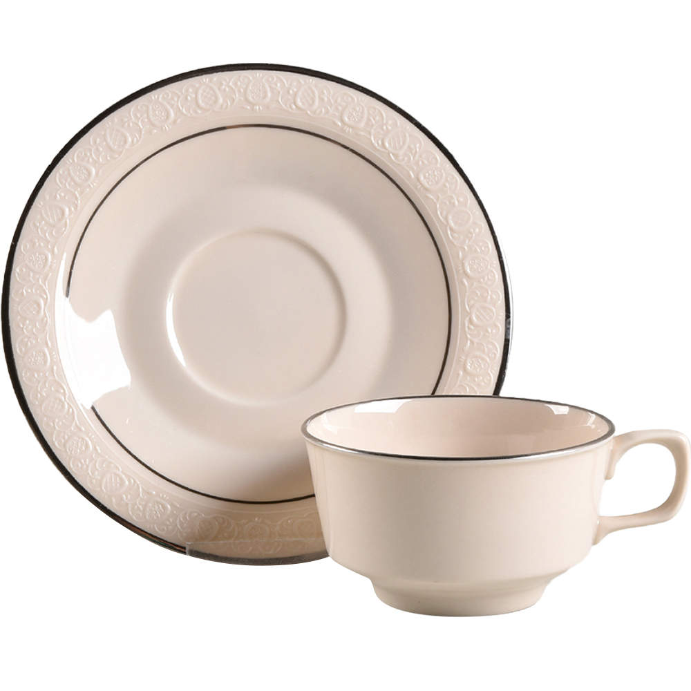 Moon Glow Flat Cup & Saucer Set by Franciscan-1