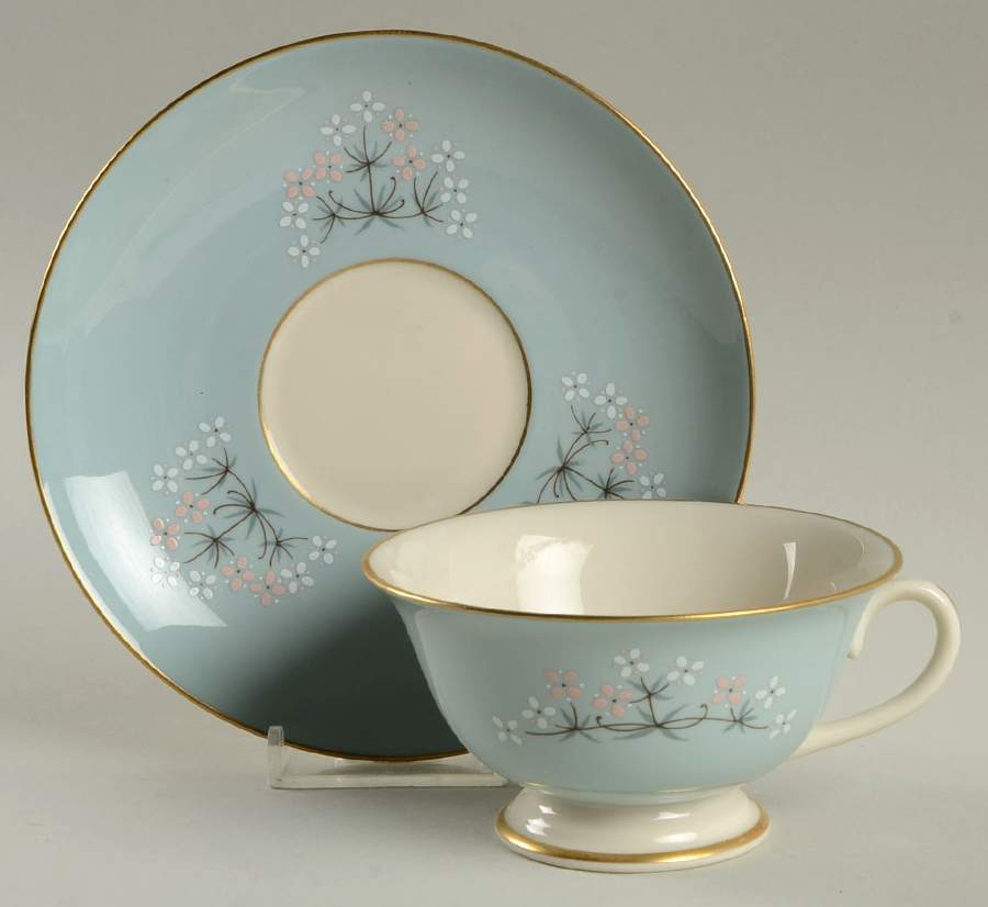 Montecito (Fine China) Footed Cup & Saucer Set by Franciscan-1