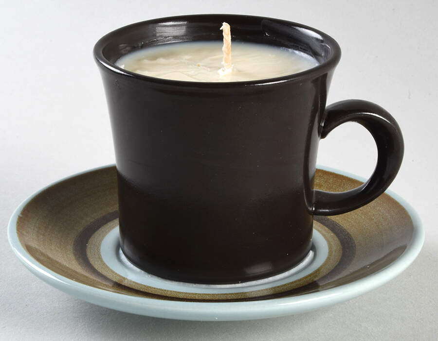 Nut Tree (USA) Scented Cup & Saucer Candle-Coffee  HC by Franciscan-1