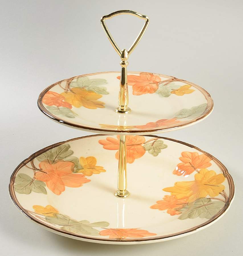 October 2 Tiered Serving Tray (Dinner & Salad Plate) by Franciscan-1