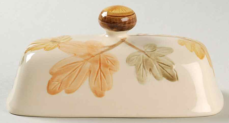 October Finial Top Lid for 1/4 Pound Covered Butter by Franciscan-1