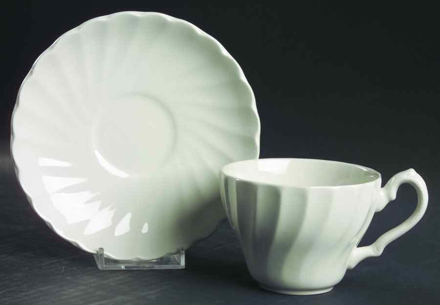 Old Chelsea Flat Cup & Saucer Set by Franciscan-1