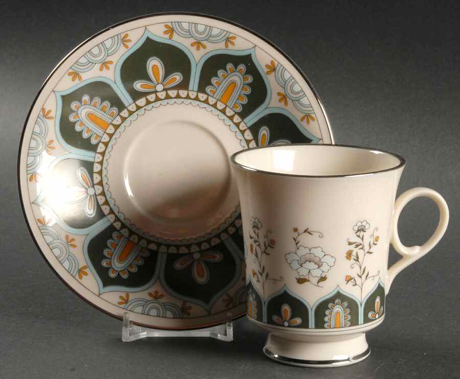Ondine Footed Cup & Saucer Set by Franciscan-1