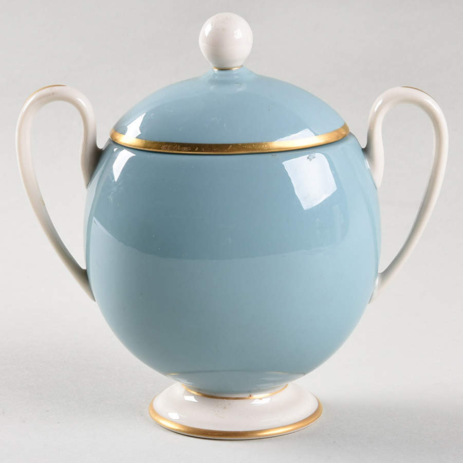 Palomar Robins Egg Blue Sugar Bowl & Lid by Franciscan-1