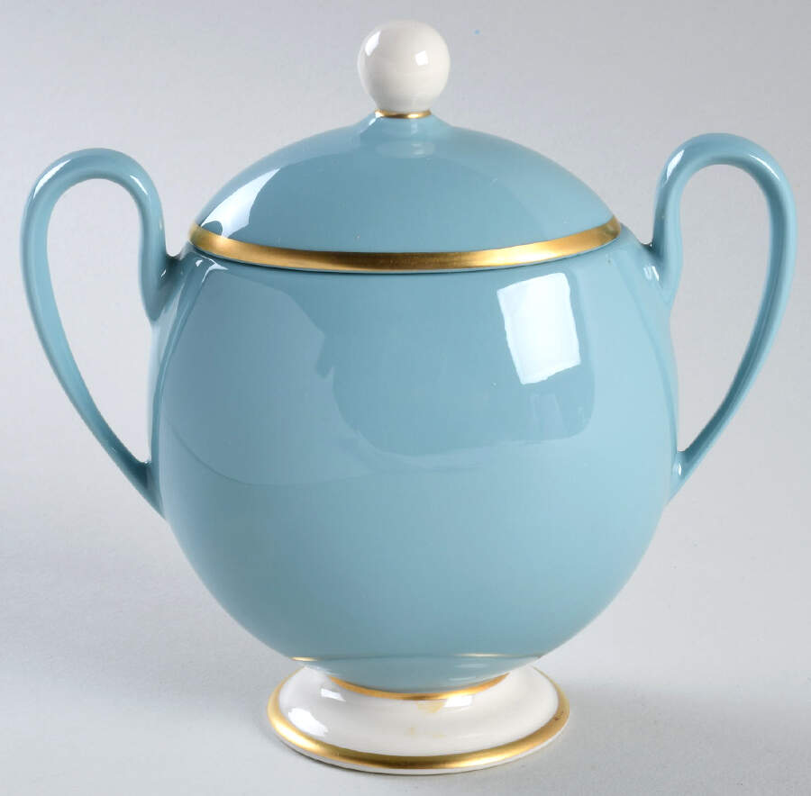 Palomar Robins Egg Blue Sugar Bowl & Lid by Franciscan-1